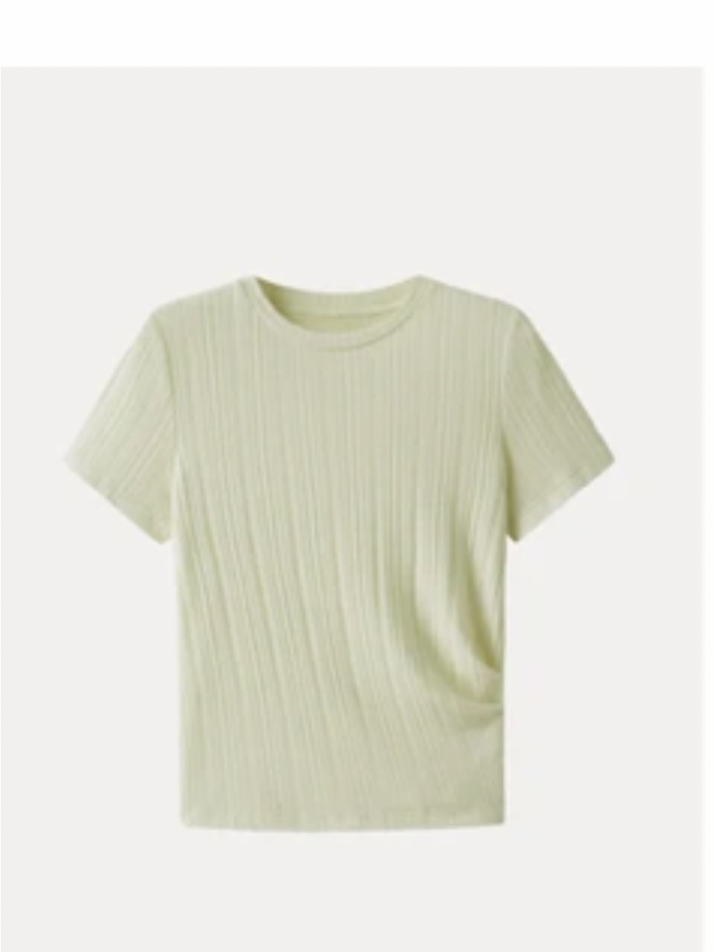 OGL Ribbed Tee in Apple Blossom Light Green